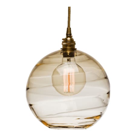 Optic Amber Glass with Gilded Brass Finish